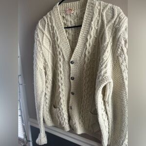 Vintage Cream Cable Knit Cardigan